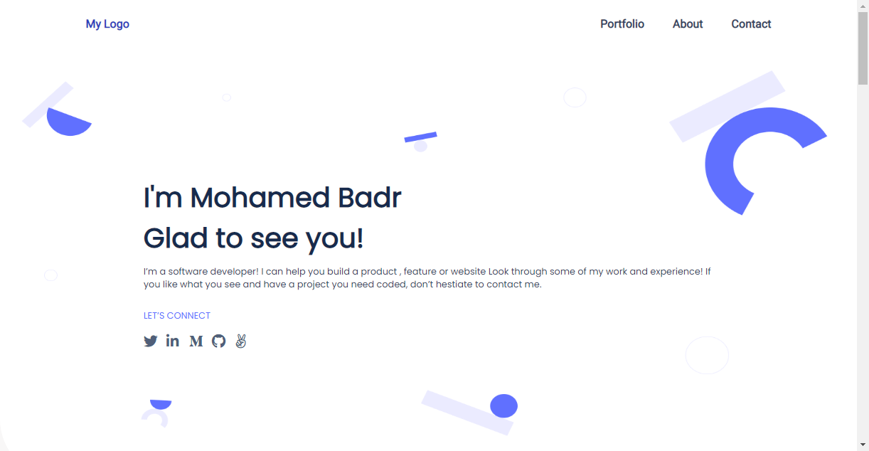 My Portfolio website snapshot